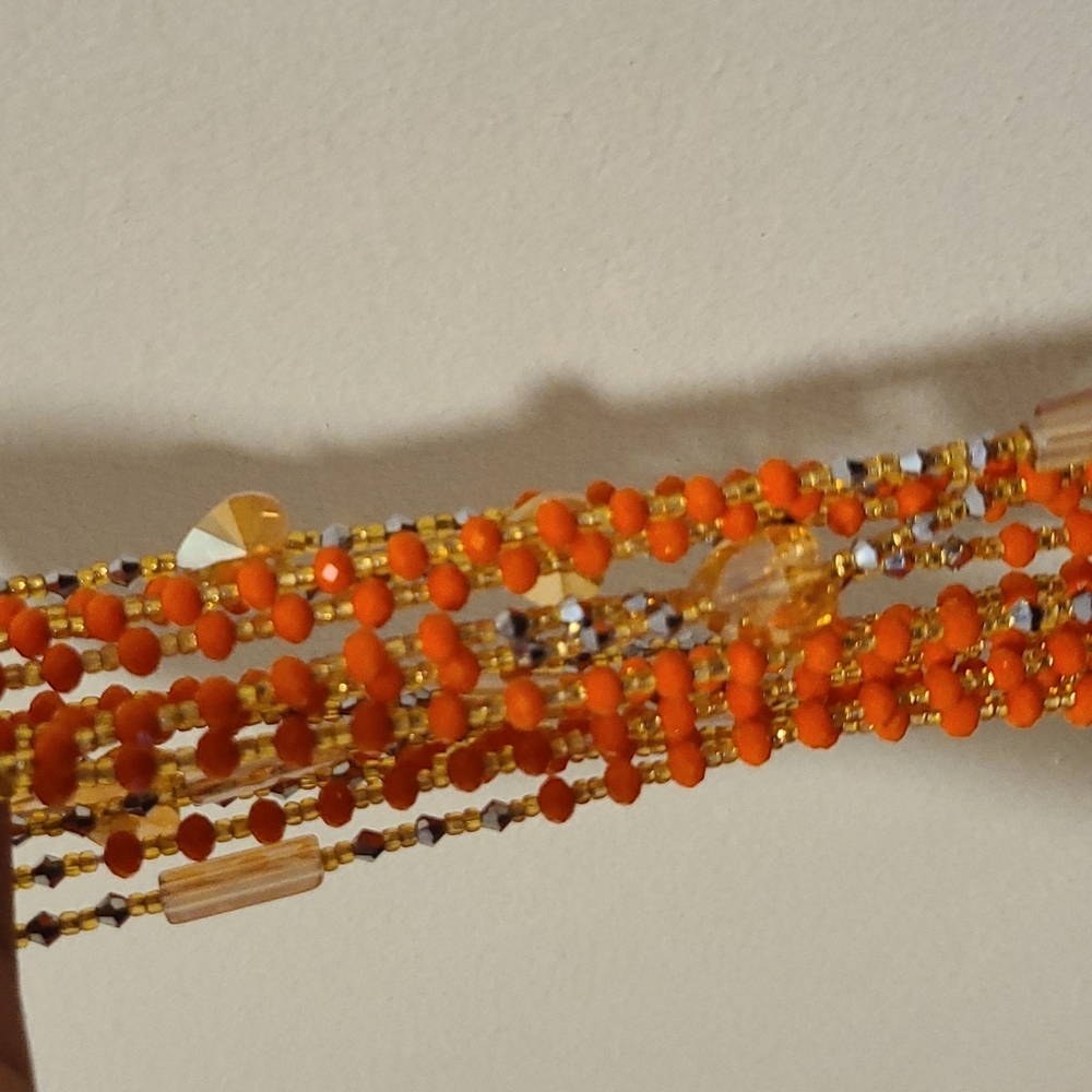 Waist beads Best Seller Orange Tangerine 🍊 Golden Waist Beads